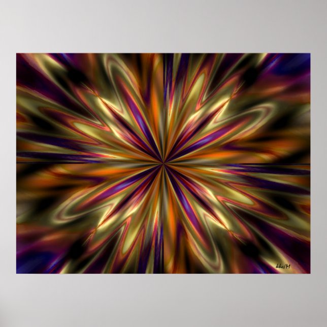 Tiger Anemone Cool Abstract Poster (Front)