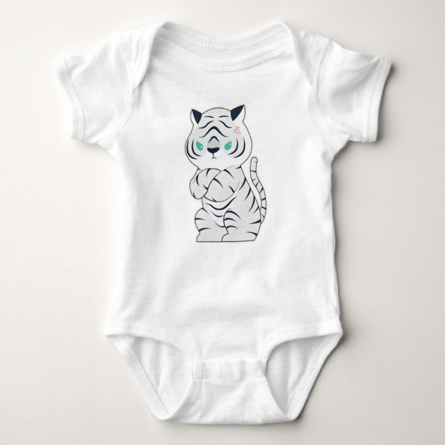 Tiger angry baby bodysuit (Front)