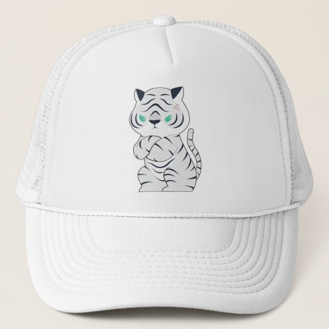 Tiger angry trucker hat (Front)