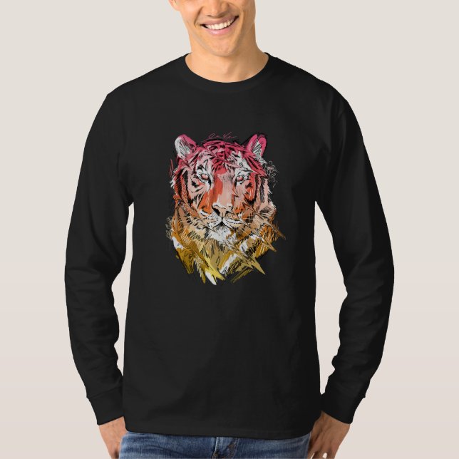 Tiger Animal Art Animal Lovers Premium T-Shirt (Front)