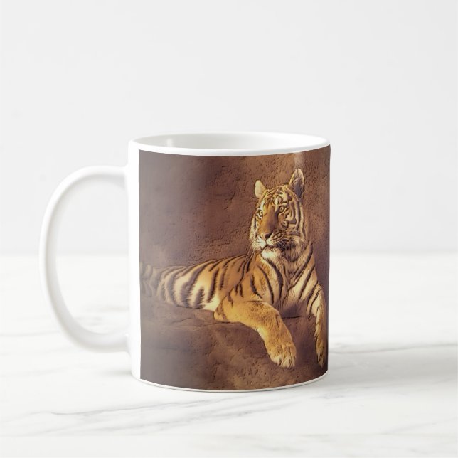 Tiger Animal Art Coffee Mug (Left)