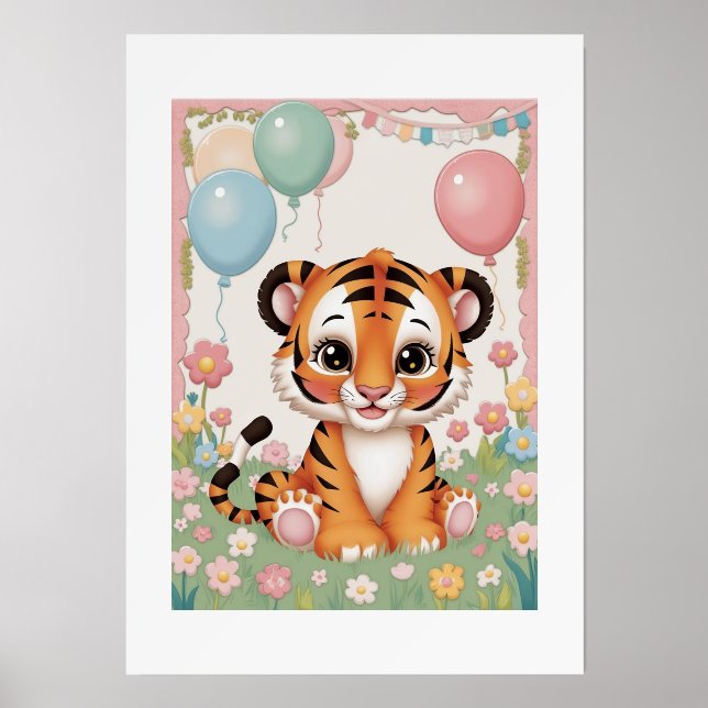 Tiger | Animal | baby | wall art Holder (Front)