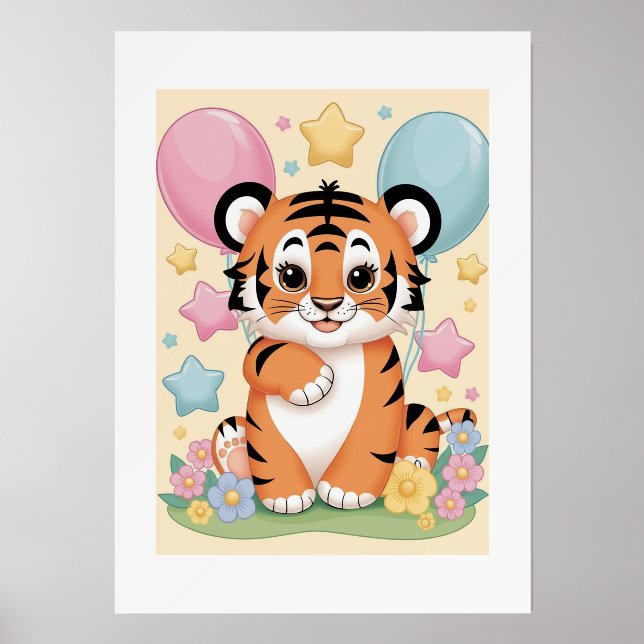Tiger | Animal | Baby | Wall Art Holder (Front)