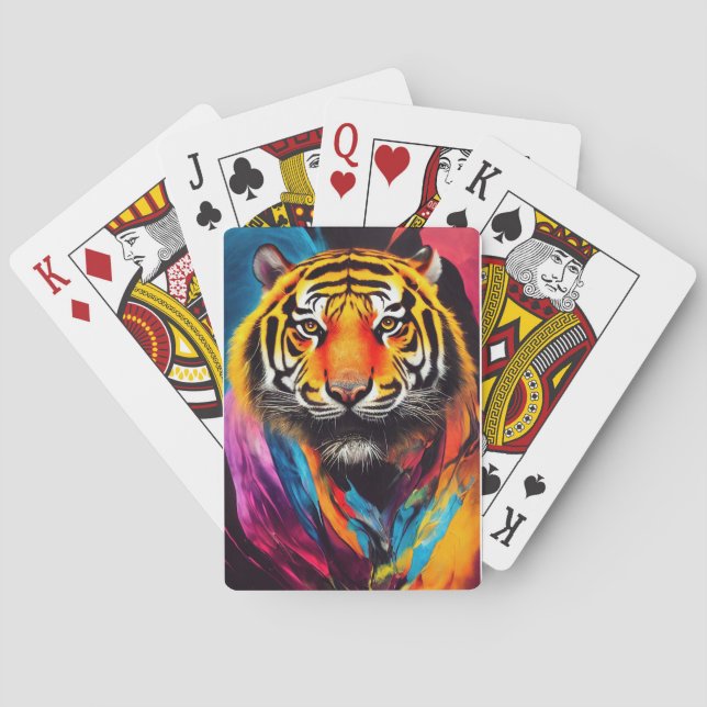 Tiger  Animal Discovery Adventure Nature Planet Ea Poker Cards (Back)