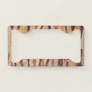 Tiger Animal Orange Black Sparkle License Plate Frame