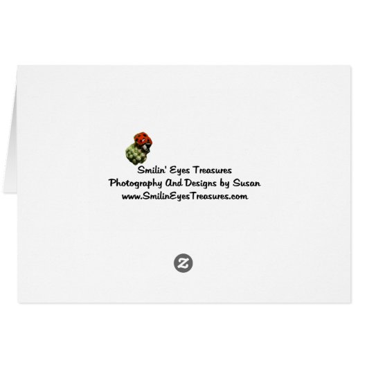 Tiger Animal Photo Card (Back Horizontal)