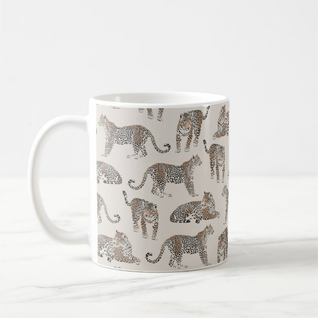 Tiger Animal Pink Modern Coffee Mug (Left)