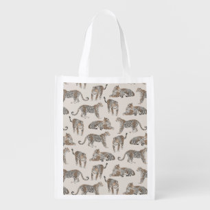 Tiger Animal Pink Modern Grocery Bag