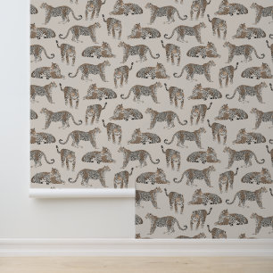 Tiger Animal Pink Modern Wallpaper