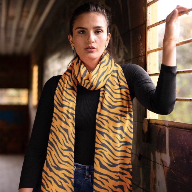 Tiger Animal Print Pattern Scarf (Creator Uploaded)