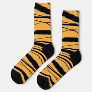 Tiger Animal Print Premium Crew Socks