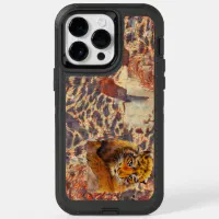  iPhone 14 Pro Tiger Africa Wilderness Animal Vintage Retro Case  : Cell Phones & Accessories