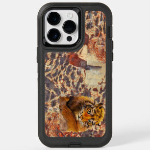 Tiger Animal prints Otter Box iPhone 14ProMax Case
