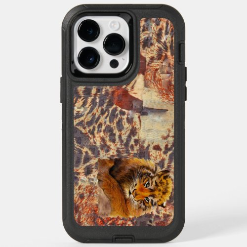 Tiger Animal prints Otter Box iPhone 14ProMax Case