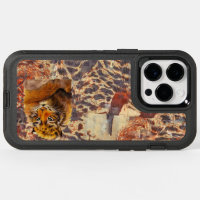  iPhone 14 Pro Tiger Africa Wilderness Animal Vintage Retro Case  : Cell Phones & Accessories