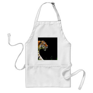 Tiger Approaching - Wild Animal Artwork Adult Apron
