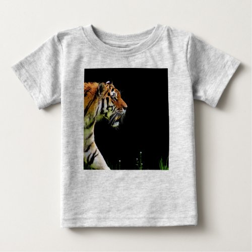 Tiger Approaching _ Wild Animal Artwork Baby T_Shirt