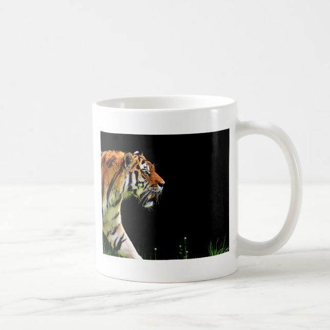 Tiger Approaching - Wild Animal Artwork Coffee Mug (Right)