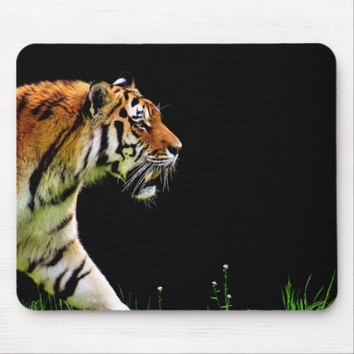 Tiger Approaching _ Wild Animal Artwork Mouse Pad