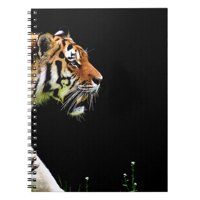 Tiger Approaching - Wild Animal Artwork Notebook (Front)