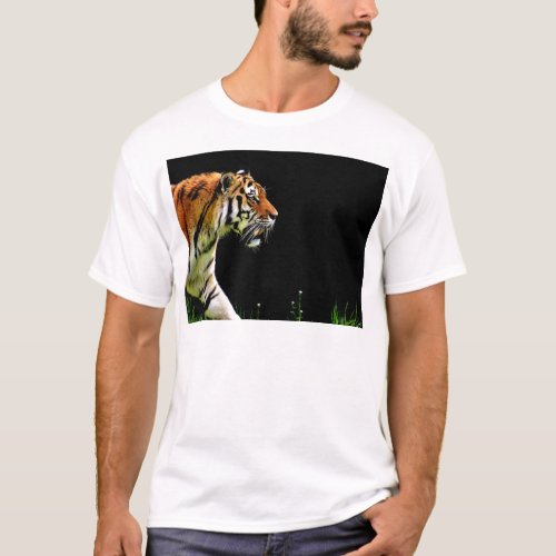 Tiger Approaching _ Wild Animal Artwork T_Shirt