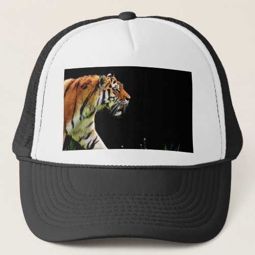 Tiger Approaching _ Wild Animal Artwork Trucker Hat