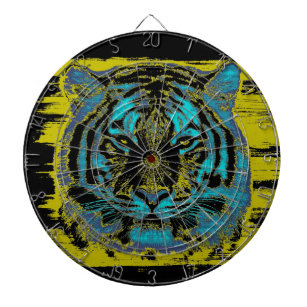 Tiger Art Dartboard With Darts