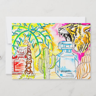 Tiger Art Holiday Card