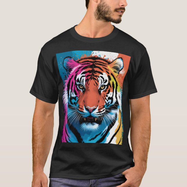 Tiger Art Men's Bella+Canvas T-Shirt (Front)