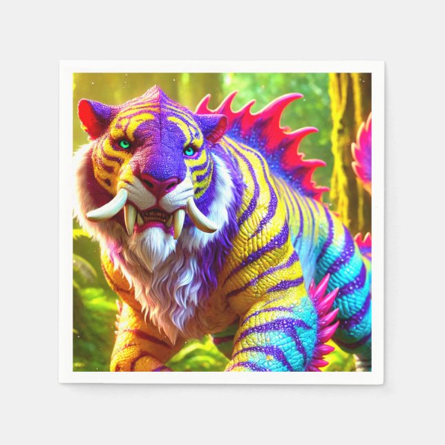 Tiger Art Napkins (Front)
