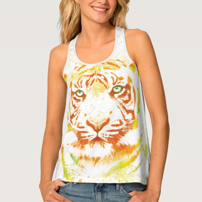 Tiger Art Paint Tank Top (Front)