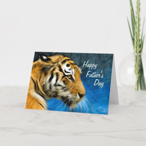 Tiger Art Painting Fathers Day Card