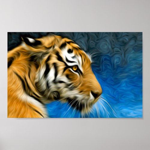 Tiger Art Painting Poster