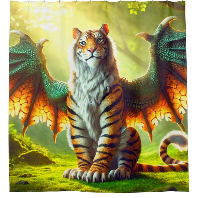Tiger Art Shower Curtain (Front)