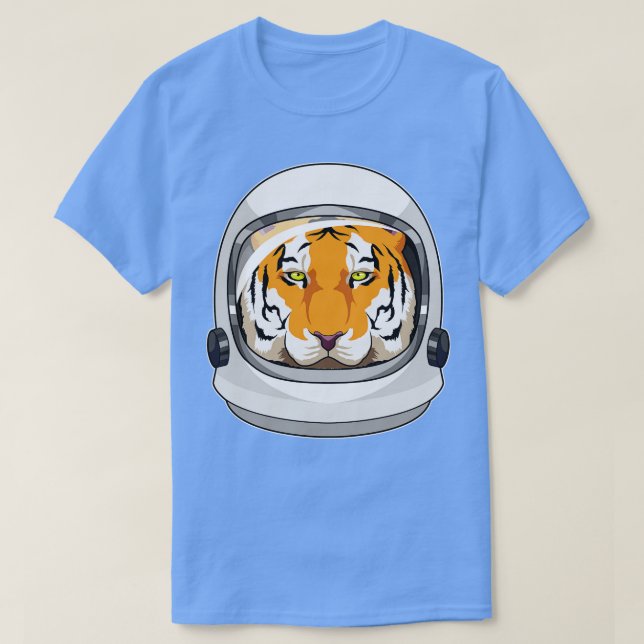 Tiger as Astronaut with Helmet T-Shirt (Design Front)