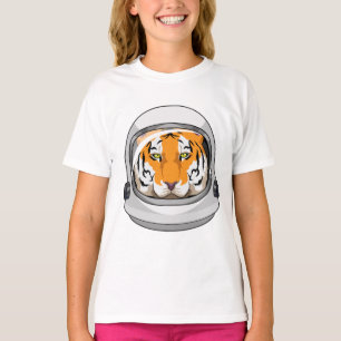 Tiger as Astronaut with Helmet T-Shirt