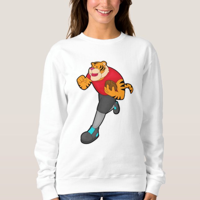 Tiger as Football player with Football Sweatshirt (Front)