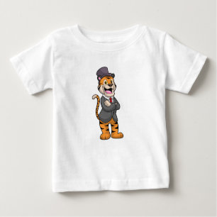Tiger as Groom with Jacket & Hat Baby T-Shirt