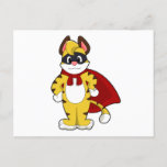 Tiger as Hero with Mask &amp; Cape Postcard