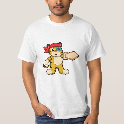 Tiger as Pirate with Eye patch  Sword T_Shirt