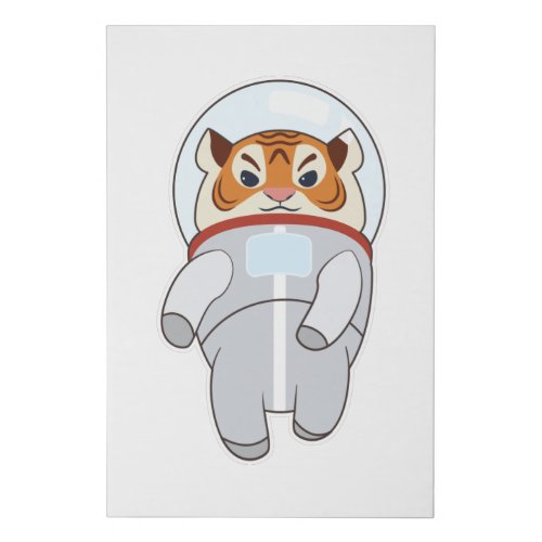 Tiger as Spaceman Costume Faux Canvas Print