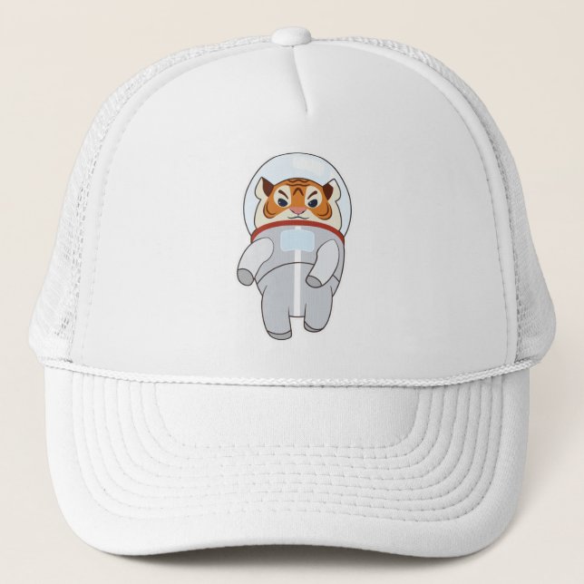 Tiger as Spaceman Costume Trucker Hat (Front)