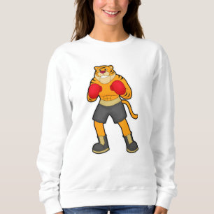 Tiger at Boxing with Boxing gloves Sweatshirt