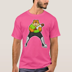 Tiger at Cricket with Cricket bat T-Shirt