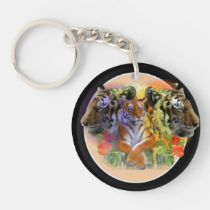 Tiger at Henry Doorly Zoo Keychain