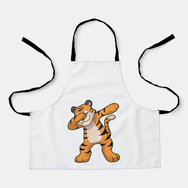 Tiger at Hip Hop Dance Dab Apron (Front)