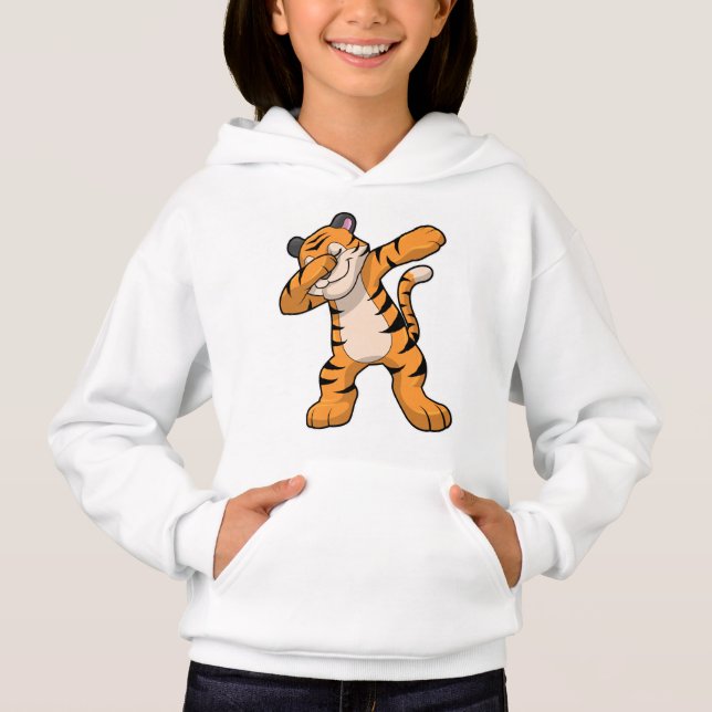 Tiger at Hip Hop Dance Dab Hoodie (Front)