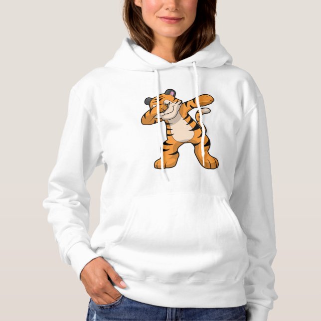 Tiger at Hip Hop Dance Dab Hoodie (Front)