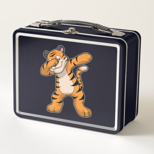 Tiger at Hip Hop Dance Dab Metal Lunch Box