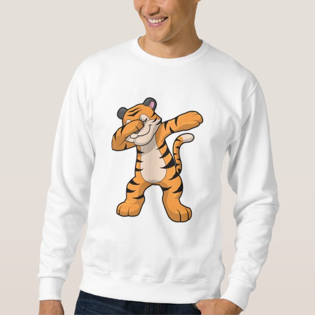 Tiger at Hip Hop Dance Dab Sweatshirt (Front)